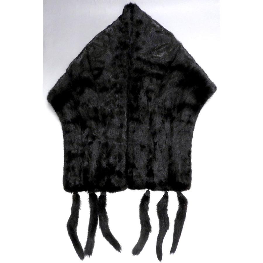 ショールミンク 毛皮 ストール リアルファー ショール しっぽ付き 黒色 着物にも洋服にも 美品 リサイクル U0092 きもの翔鶴 通販 Yahoo ショッピング