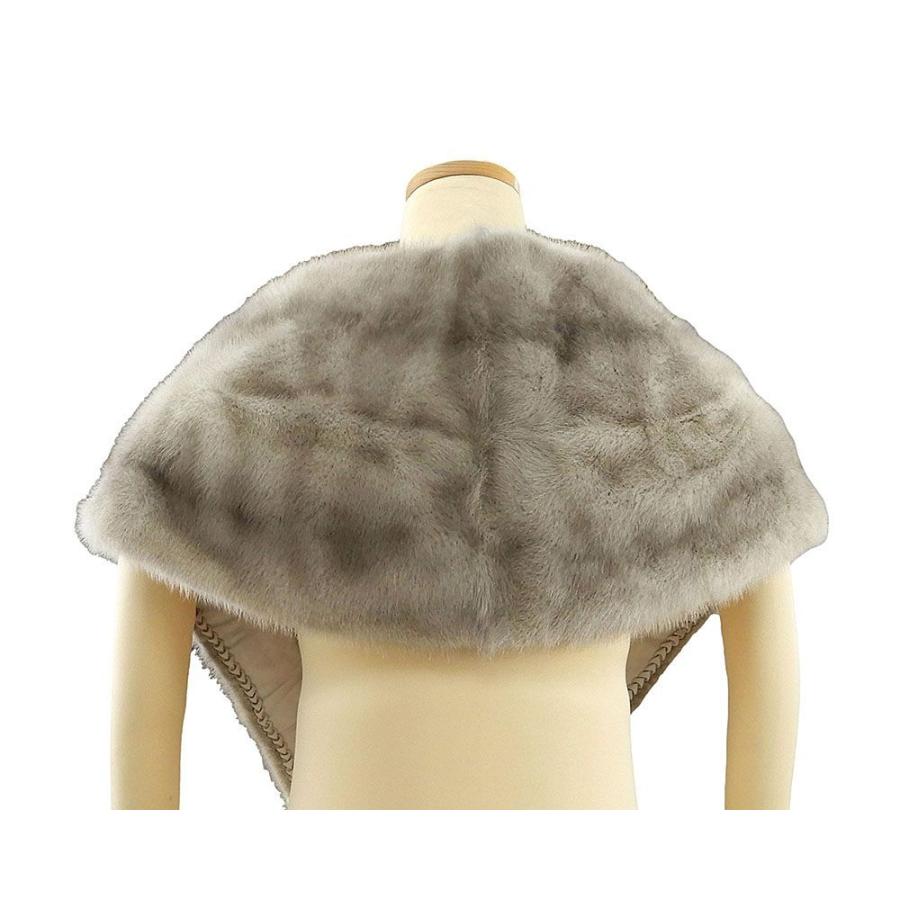 ショール ミンク 毛皮 ストール リアルファー SAGAMI しっぽ付き  