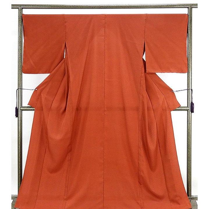 単衣 色無地 新品仕立済 正絹 鞘型地紋 身丈163cm 裄丈67.5cm 新品