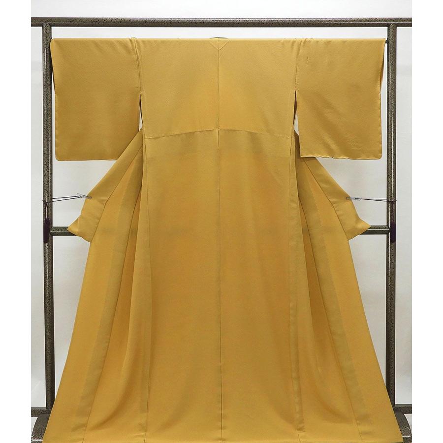 単衣 色無地 新品仕立済 正絹 単衣 辛子色 身丈164.5cm 裄丈68cm 色無地 新品 仕立て上がり 着物 wa1148 単衣 色無地 新品仕立済 正絹 辛子色 身丈164.5cm 裄丈68cm 新品