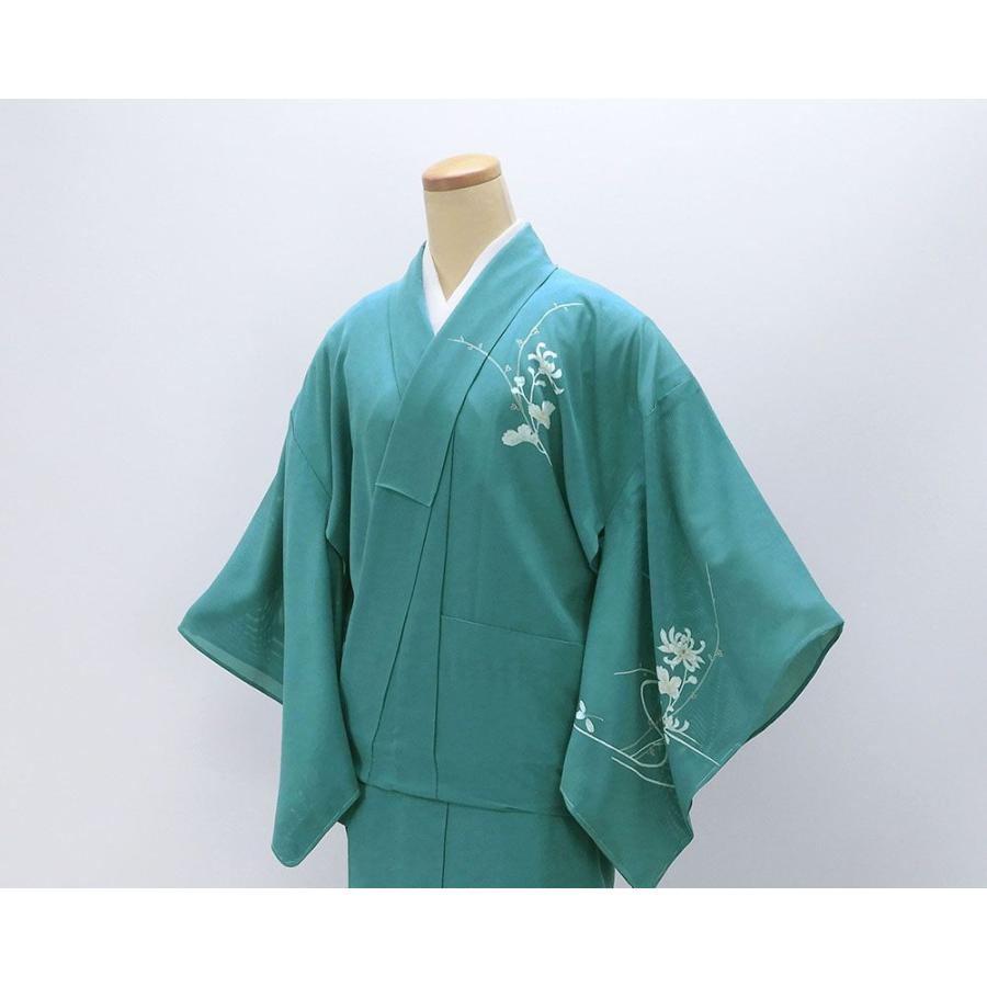 夏物 絽訪問着 未使用 正絹 流水草花 身丈161.5cm 裄丈65cm 夏用