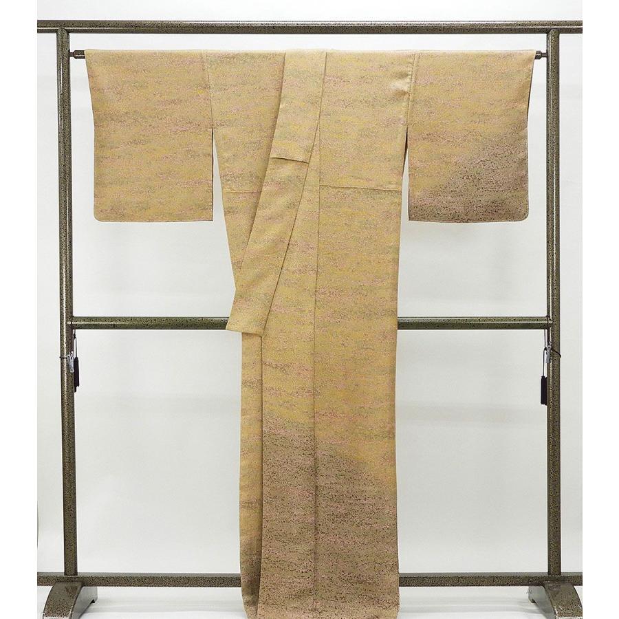 単衣 訪問着 新品仕立済 正絹 陶彩染 加藤唐九郎 身丈164.5cm 裄丈68cm