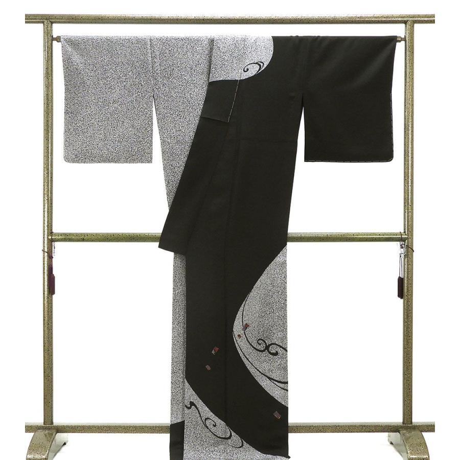 単衣 訪問着 新品仕立済 正絹 幾何模様 身丈166cm 裄丈68cm 新品