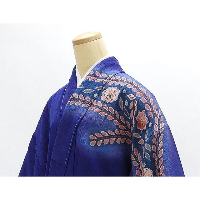 20％OFF！SALE 単衣 訪問着 新品 仕立て上がり 正絹 単衣 絞り辻が花模様 訪問着 新品仕立済 着物 wb1655の画像