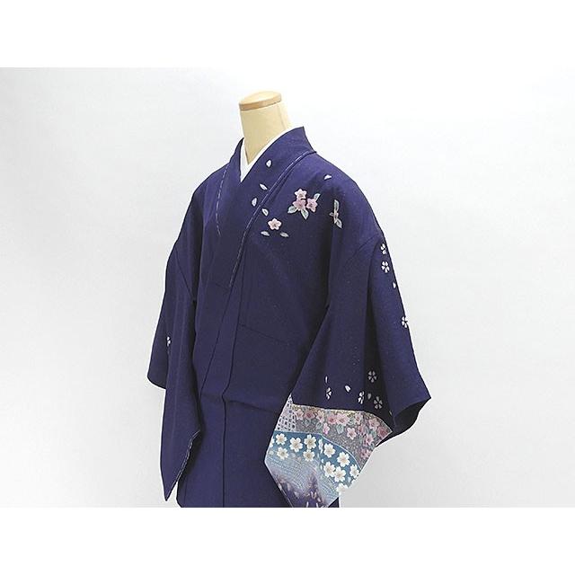 20％OFF！SALE 単衣 訪問着 新品 仕立て上がり 正絹 単衣 絞り桜桔梗模様 訪問着 新品仕立済 着物 wb1738の画像