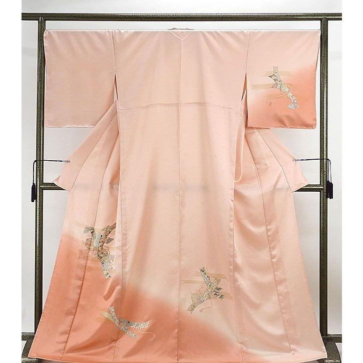単衣 訪問着 新品仕立済 正絹 単衣 四季花熨斗目模様 訪問着 新品 