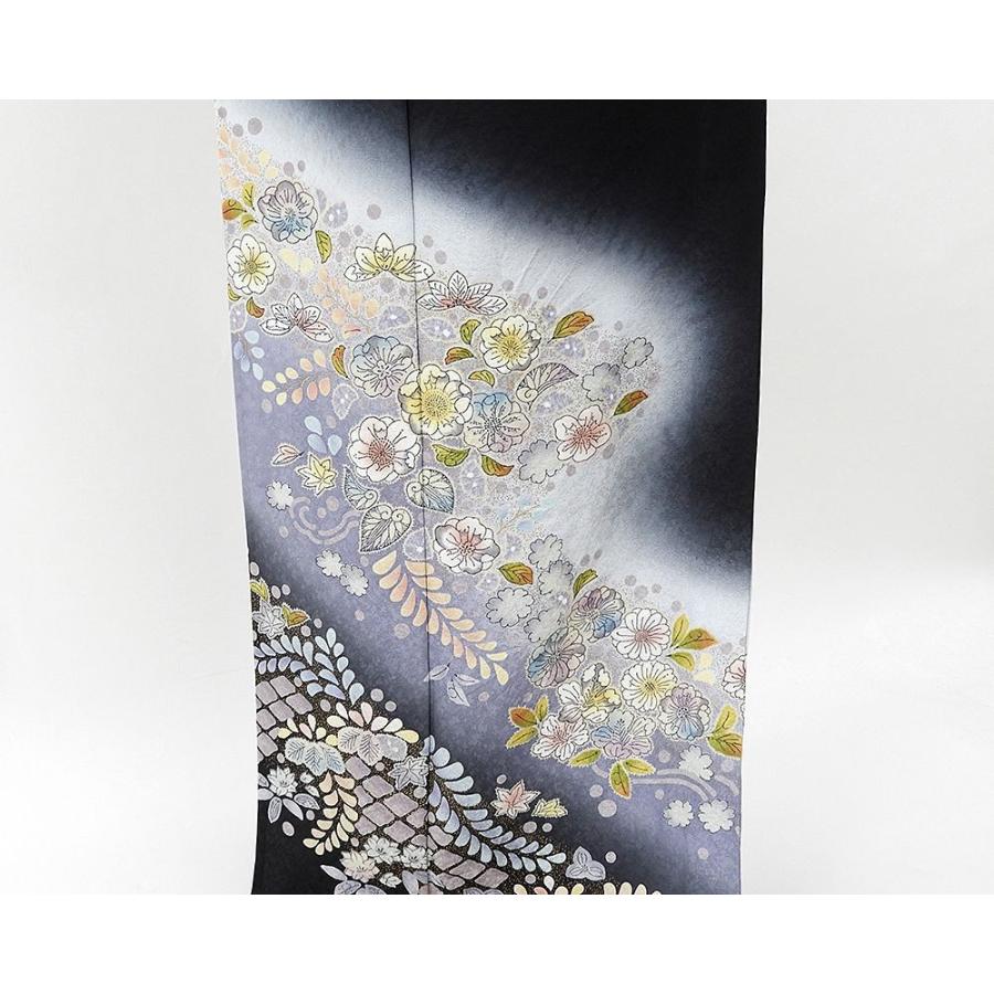 単衣 訪問着 新品仕立済 正絹 絞り辻が花模様 新品 仕立て上がり 着物