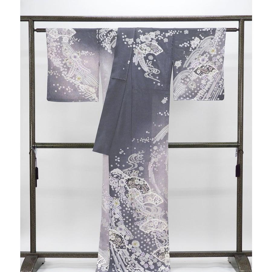 夏物 絽訪問着 新品 仕立上がり 正絹 地紙 辻が花 身丈163.5cm 裄丈 