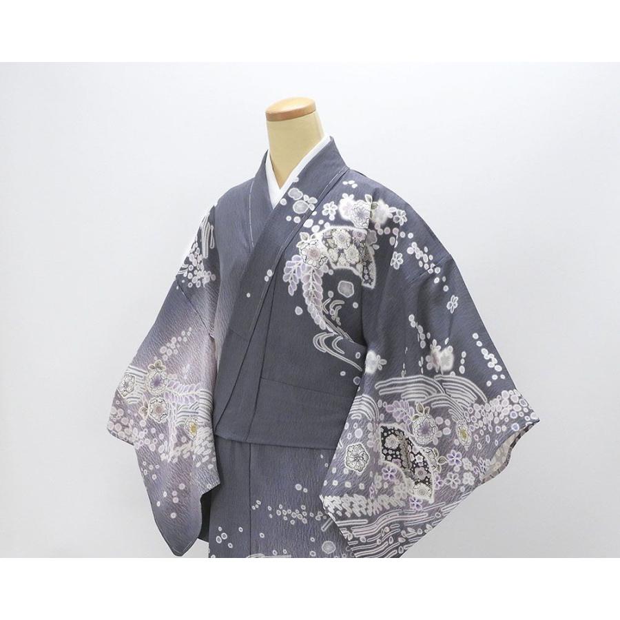 夏物 絽訪問着 新品 仕立上がり 正絹 地紙 辻が花 身丈163.5cm 裄丈 