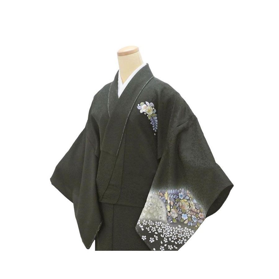 単衣 訪問着 新品 仕立上がり 正絹 辻が花 身丈165cm 裄丈68cm 仕立済 着物 wb5031の画像