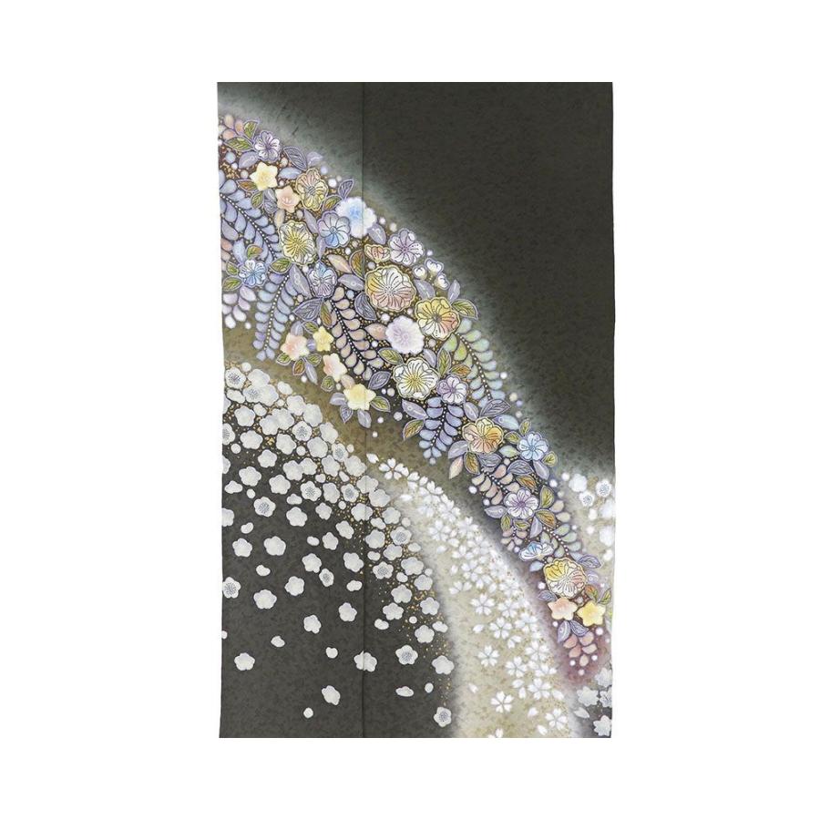 単衣 訪問着 新品 仕立上がり 正絹 辻が花 身丈165cm 裄丈68cm 仕立済 着物 wb5031の画像