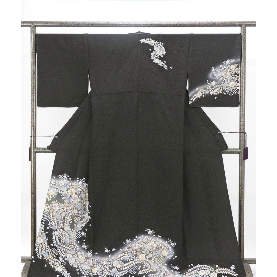 単衣 訪問着 新品 仕立上がり 正絹 辻が花 身丈165cm 裄丈68cm 仕立済 着物 wb5040の画像