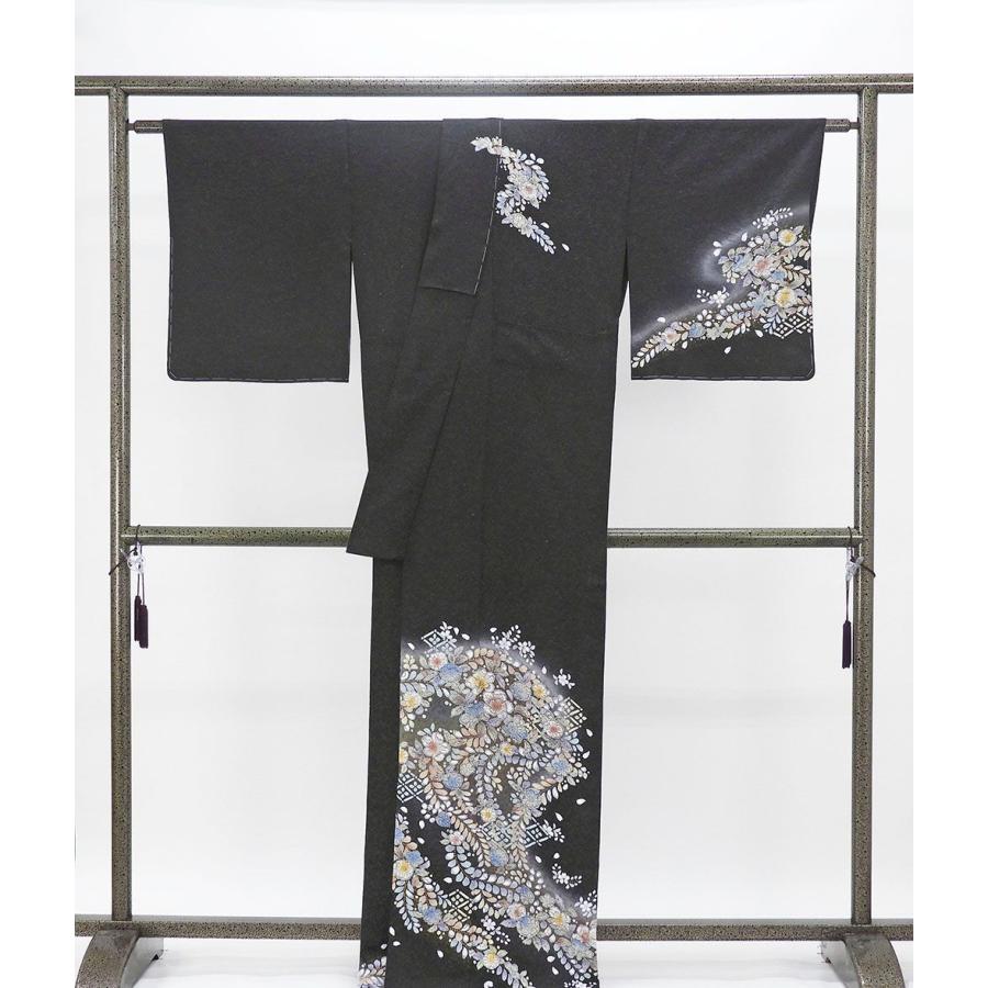 単衣 訪問着 新品 仕立上がり 正絹 辻が花 身丈165cm 裄丈68cm 仕立済 着物 wb5040の画像