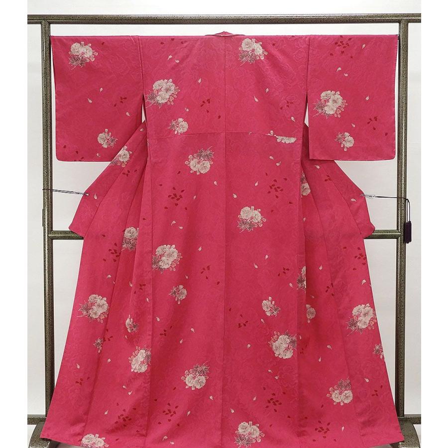 美品 洗える夏着物 山本寛斎 トールサイズ 紅梅 浴衣 着物 A2988 美品 洗える夏着物 山本寛斎 トールサイズ 紅梅 浴衣 着物 A2988