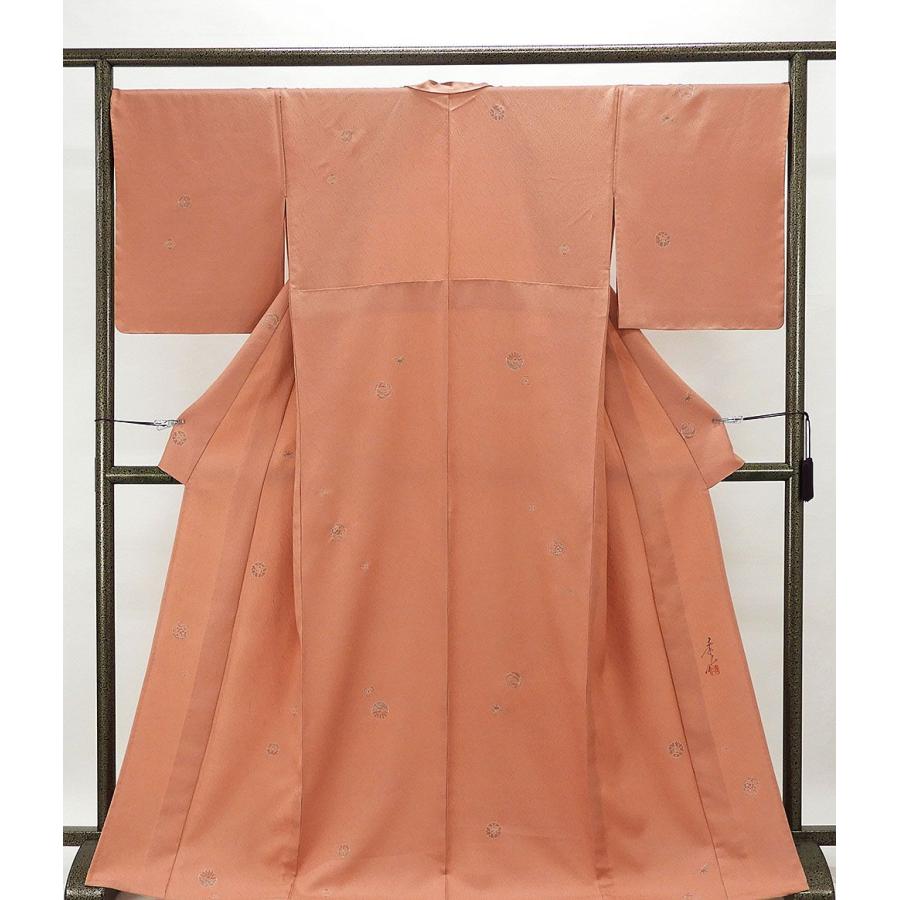 単衣 小紋 新品仕立済 正絹 染色作家 浅井青仁作 身丈166cm 裄丈68cm
