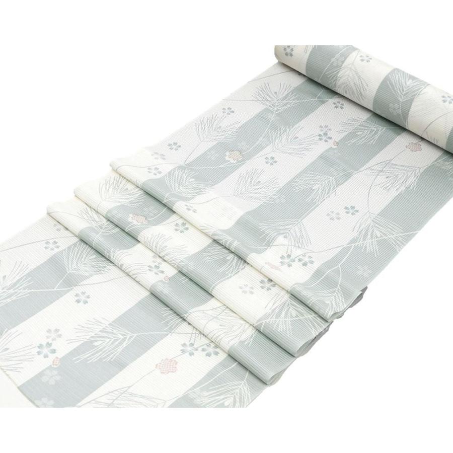 夏物 小紋 反物 正絹 絽 桜松葉模様 小紋 新品 未仕立 wc3037 夏物 小紋 反物 正絹 絽 桜松葉模様 新品 未仕立 wc3037 : きもの翔鶴