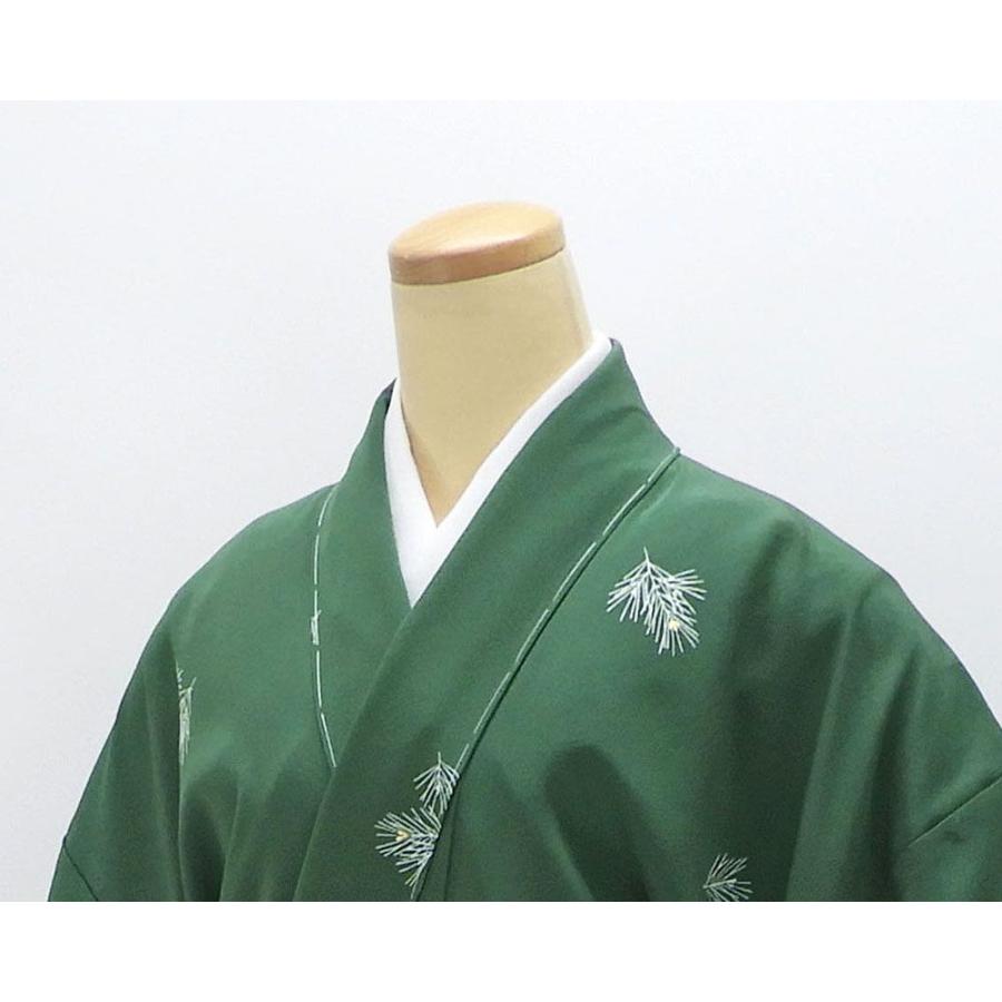 単衣 小紋 新品 仕立上がり 正絹 若松 身丈164.5cm 裄丈68.5cm