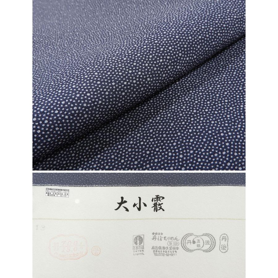 単衣 江戸小紋 新品 仕立上がり 正絹 大小霰 身丈164.5cm 裄丈68.5cm