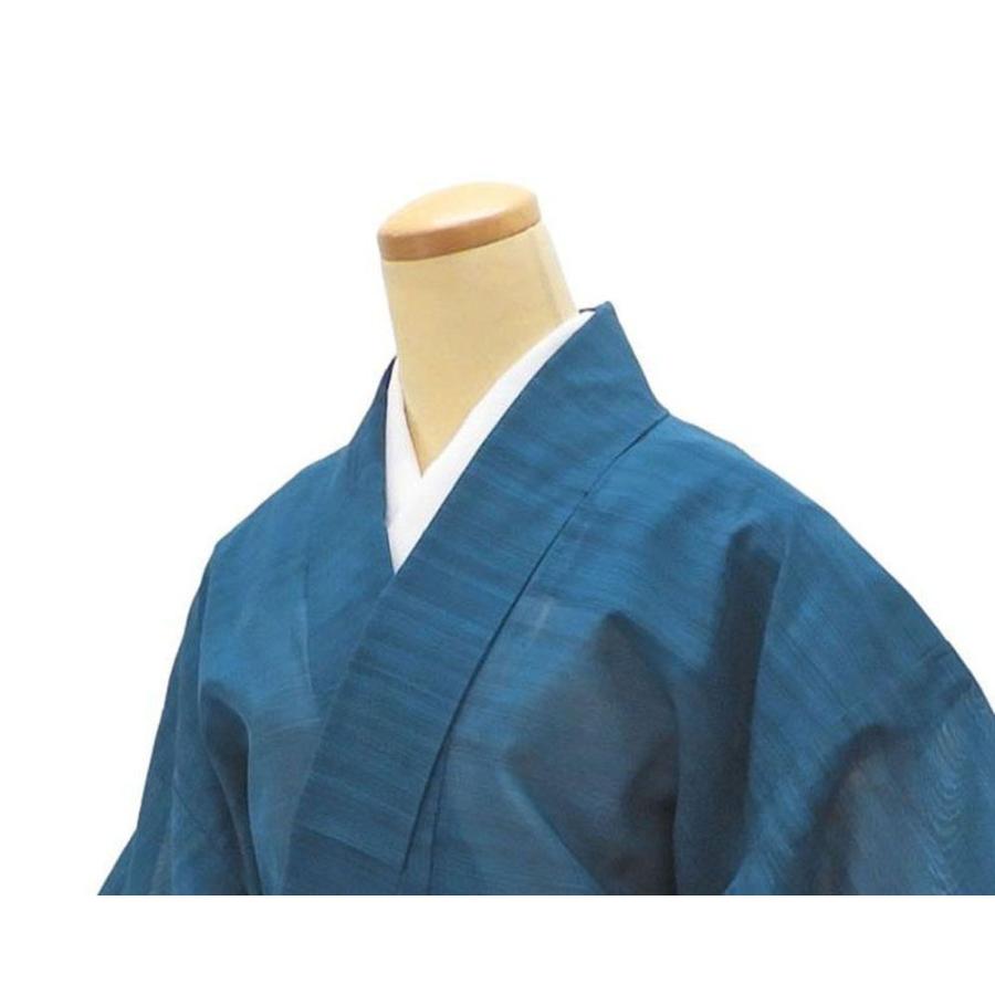 30％OFF SALE 夏物 紗 アウトレット 正絹 横段 身丈152.5cm 裄丈64cm