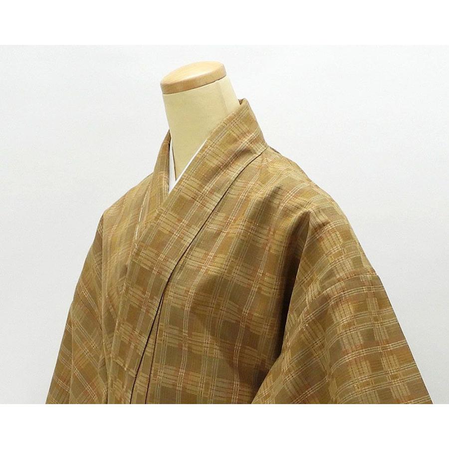 麻＊琉球柄＊つばめ＊ベージュ＊防水加工済み＊夏物＊着物＊159cm
