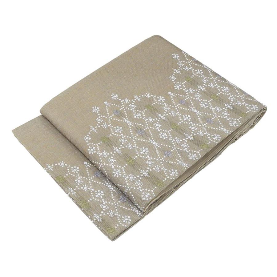 夏帯 袋帯 正絹 新品 仕立て上がり 西陣 大光謹製 変わり花菱 花丸 紗 