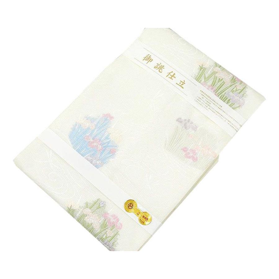 夏物 名古屋帯 新品仕立済 正絹 夏帯 沢本織物謹製 菖蒲模様 絽名古屋