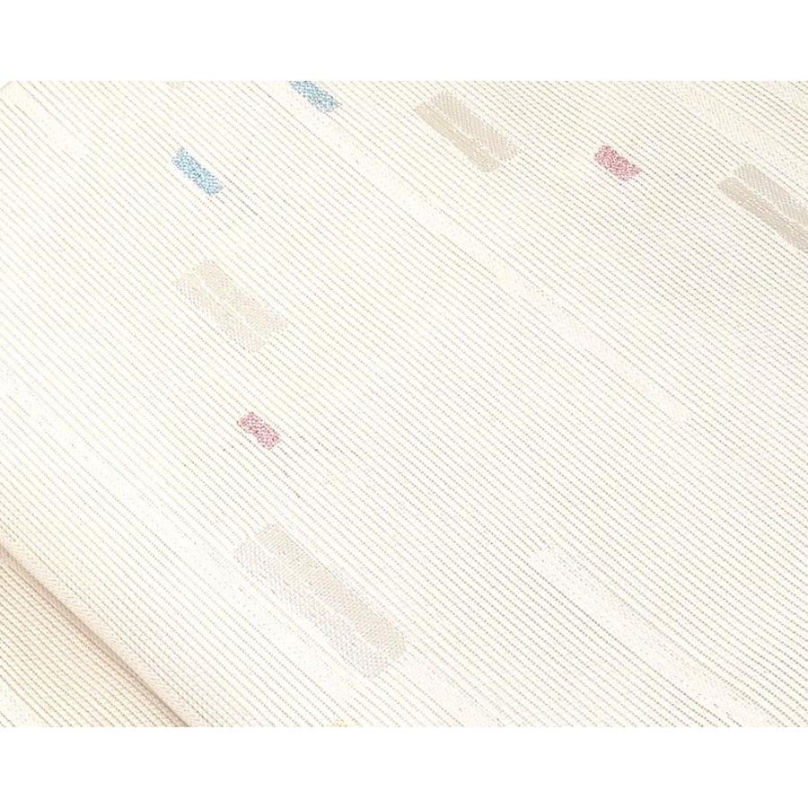 夏物 名古屋帯 新品仕立済 イシハラ謹製 幾何模様 小難あり 紗名古屋帯 夏帯 夏 夏用 新品 仕立て上がり y2828の画像