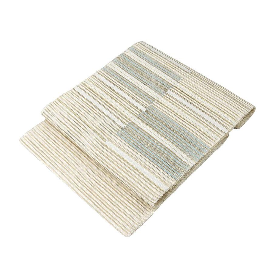 夏帯 名古屋帯 絽綴れ 正絹 新品 仕立て上がり 横段 夏八寸帯 八寸 夏