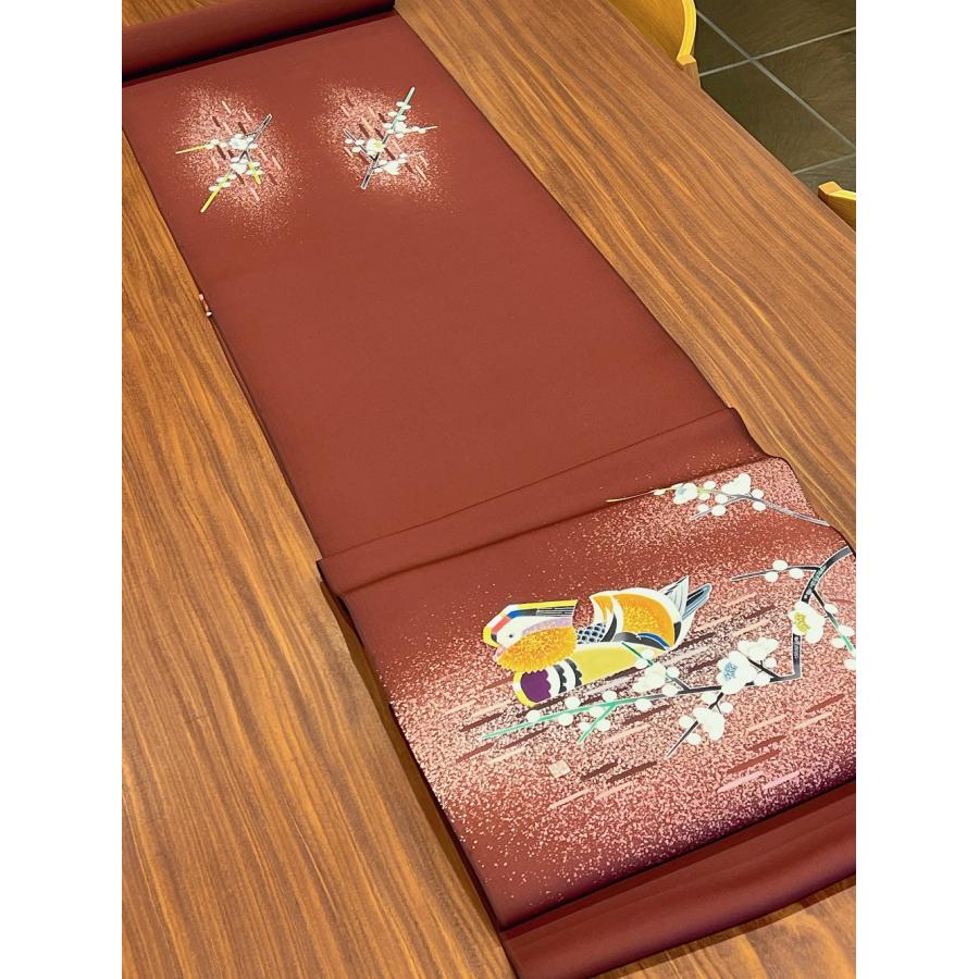 羽田登喜男 おしどり 名古屋帯 塩瀬 重要無形文化財 人間国宝 逸品｜kimono-towa｜02