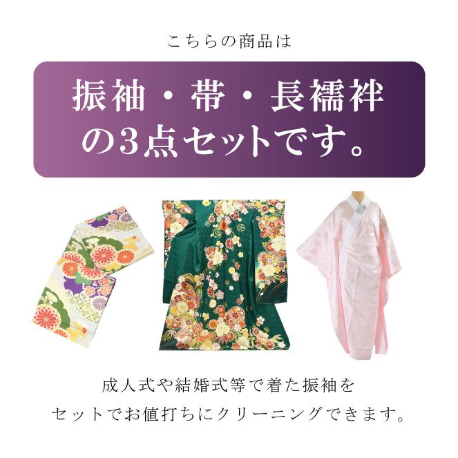 着物 クリーニング オゾン京洗い 振袖用 着物+帯+長襦袢３点セット 臭いと菌に着目 sin8950-shitate_1