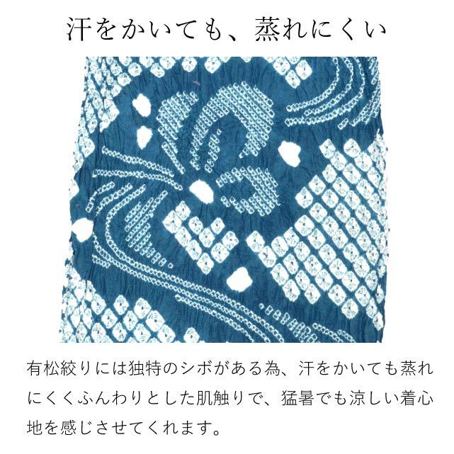 有松絞り 絞り 浴衣 ゆかた 特選 高級 反物 未仕立て 青 ありまつ絞り 