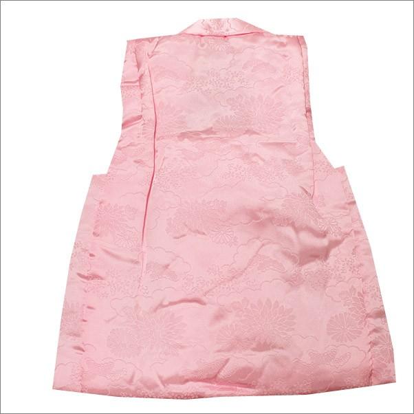 半額　在庫処分特価　七五三 3歳 女の子 正絹 手描き友禅　被布コート ピンク アウトレット 美品】 被布 単品 七五三 3歳 女の子 表地正絹