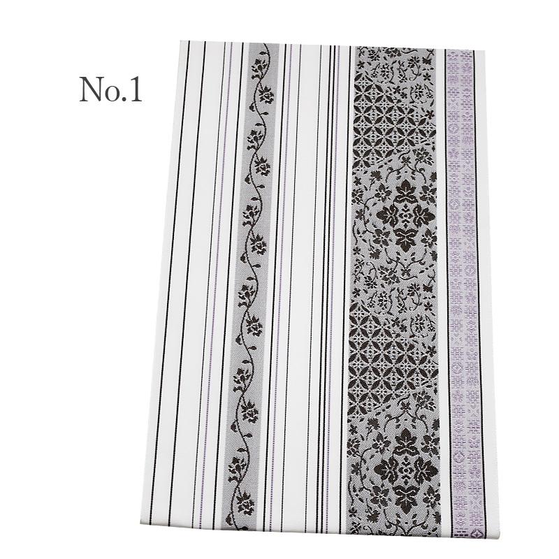 【専用ページ】お仕立て代込.新品 正絹 八寸帯 名古屋帯 黒 未仕立て品 243 名古屋帯 新品 黒 白 八寸 小紋 色無地 ポリエステル 日本製 着付け