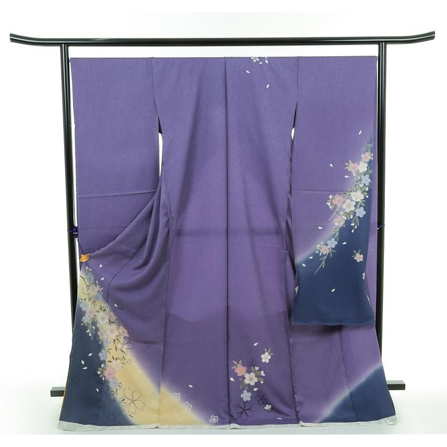 振袖 晴れ着 正絹 振袖 着物 送料無料 成人式 結婚式 鳩羽 桜 卒業式 きもの お祝い着物 紫 正絹振袖（鳩羽・桜） fu-002