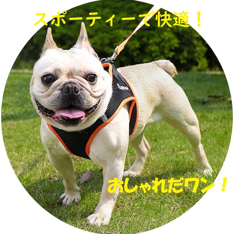 犬 ハーネス 犬用 着脱簡単 小型犬 リード付 リードセット ロック機能