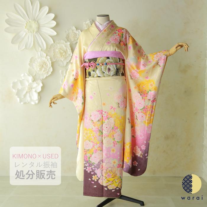 【中古】 振袖 中古販売 フルセット 成人式 振り袖 中古 販売 中古セット 処分品 リサイクル 貸衣装処分 正絹 結婚式 婚礼 結納 卒業式 初詣 パーティー 着物 | ブランド登録なし