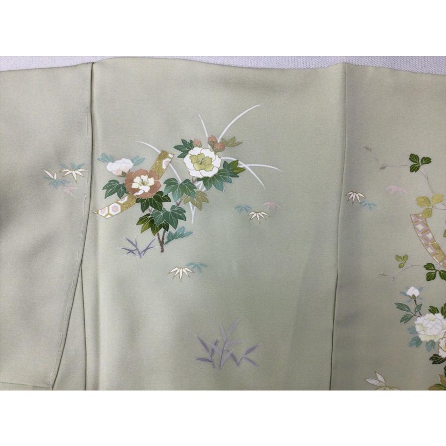新品未使用 薄緑色 花柄 訪問着 SALE30%OFF】未使用美品 訪問