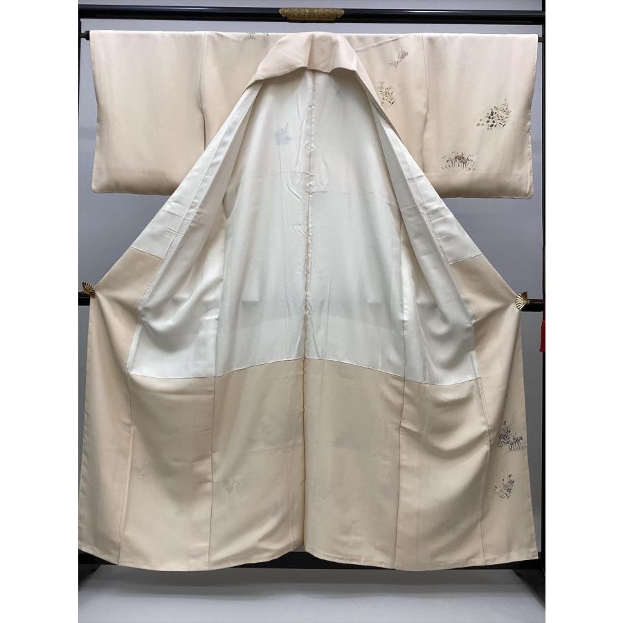 着物 訪問着 未使用 中古 花柄 正絹 裄65cm レディース 女性