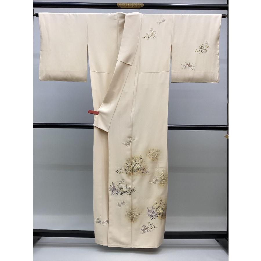 着物 訪問着 未使用 中古 花柄 正絹 裄65cm レディース 女性 和服 30代