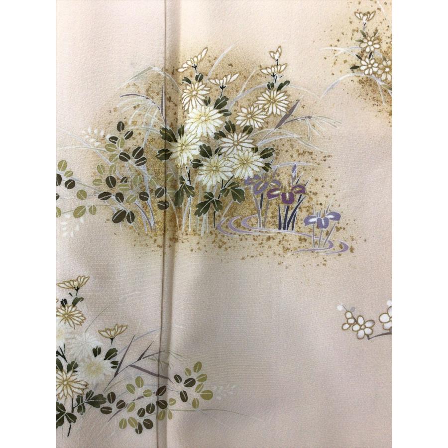 着物 訪問着 未使用 中古 花柄 正絹 裄65cm レディース 女性 和服 30代