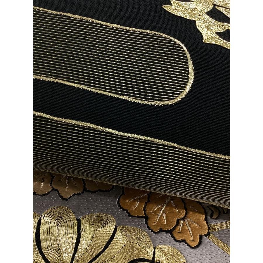 刺繍黒留袖 未使用 五ッ紋 違い鷹の羽 中古 正絹 裄68.5cm レディース