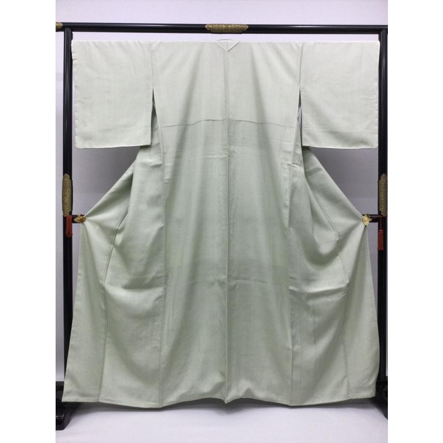 着物 紬（つむぎ）無地 身巾大きめサイズ 未使用 中古 正絹 裄68.5cm 