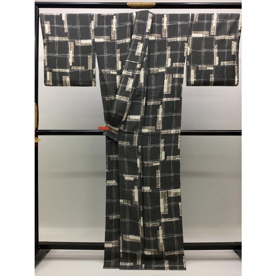 a25 未使用 手織り紬 正絹 着物 裄68 31日23時迄！”【半期決算セール】 【夏物】 正絹手加工染先染め紋紗