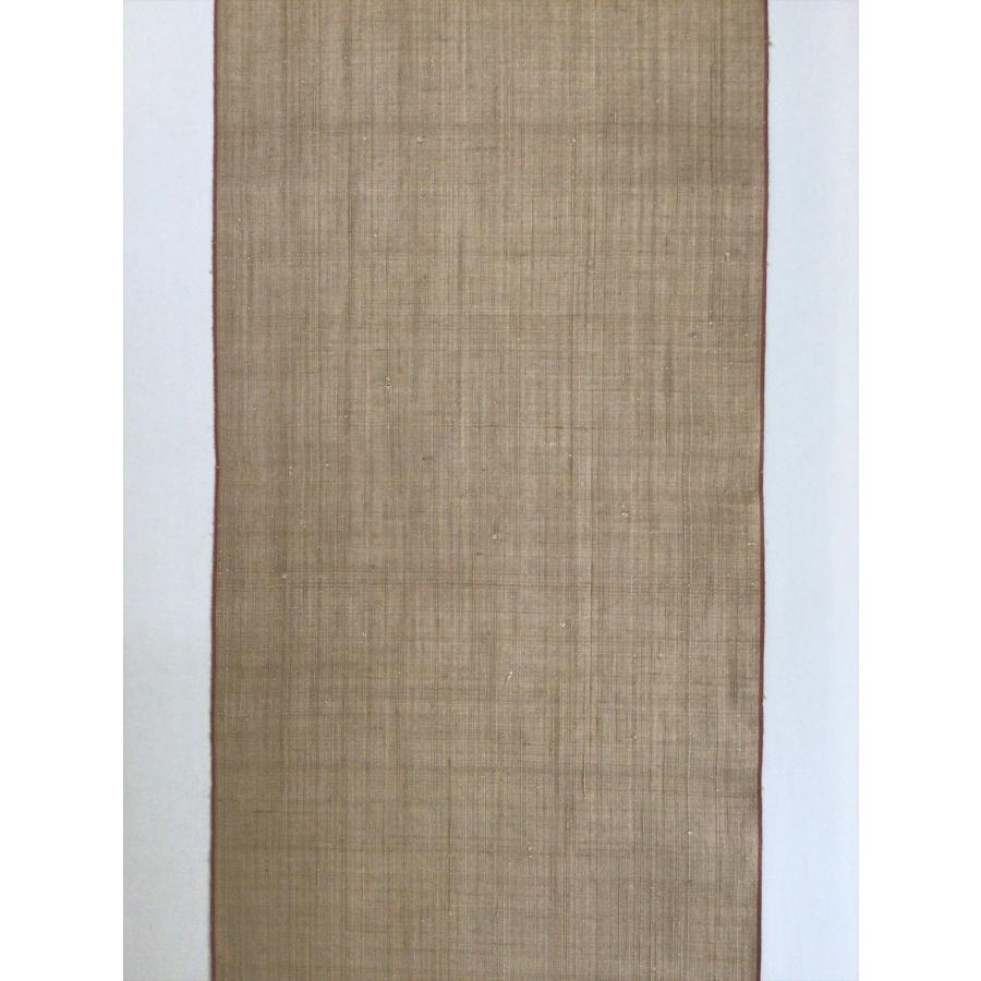 未仕立て品 きもの反物 浦野理一作 縦節無地紬 反物 良好 中古 無地 ベージュ 正絹 着物 生地 布 和服 30代 40代 50代 60代 日本製 リユース 和楽市_1