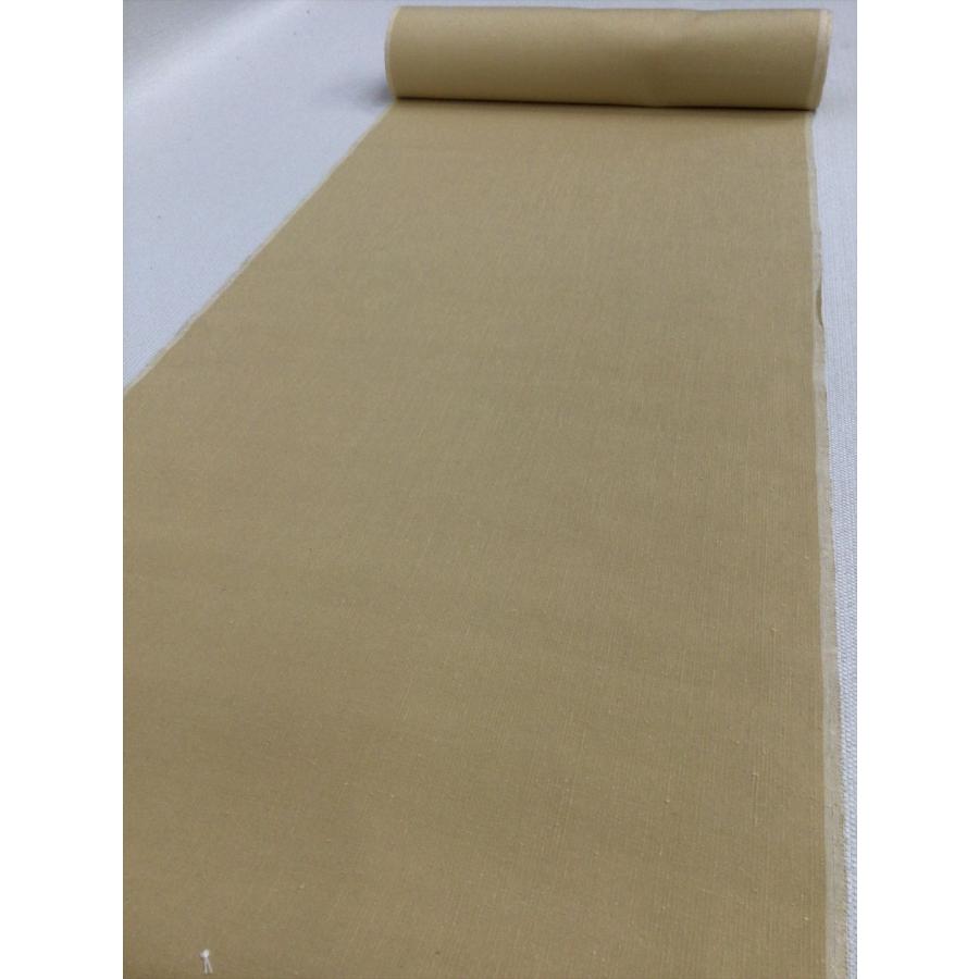無地紬反物 未仕立て品 きもの反物 反物 良好 中古 ベージュ 正絹 着物 