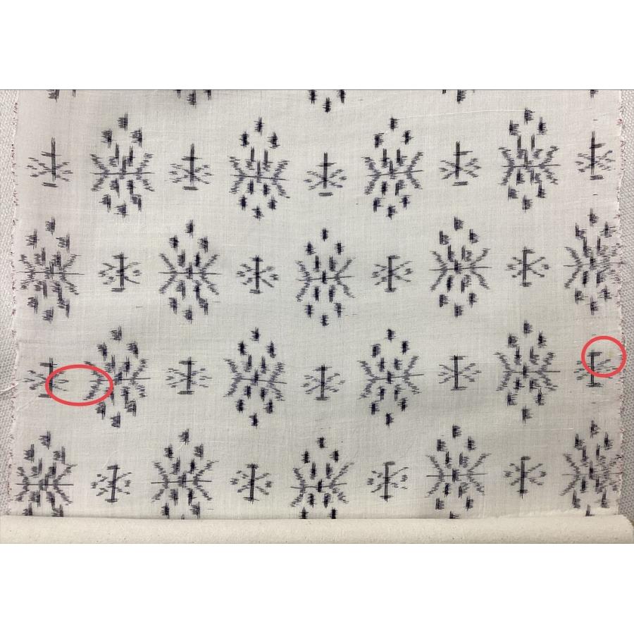 越後上布反物 雪さらし済 未仕立て品 中古 きもの反物 夏 麻反物 絣柄