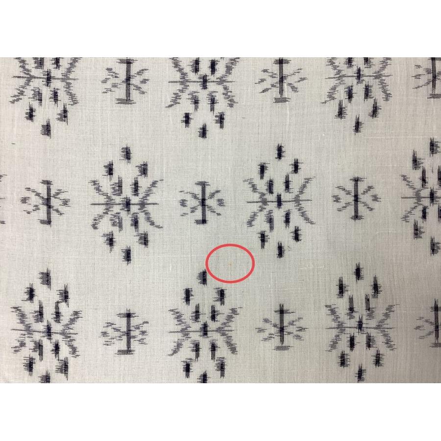 越後上布反物 雪さらし済 未仕立て品 中古 きもの反物 夏 麻反物 絣柄