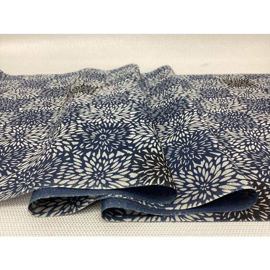 夏正藍染反物 夏紬反物 夏着物反物 未仕立て品 中古 正絹 レディース