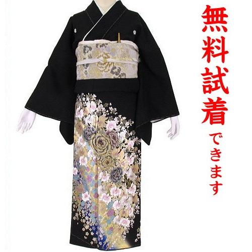 yumi katsura ユミカツラ 桂由美 浴衣反物 YUMI KATSURA（ユミカツラ） 桂由美 バラの想い 黒留袖レンタル