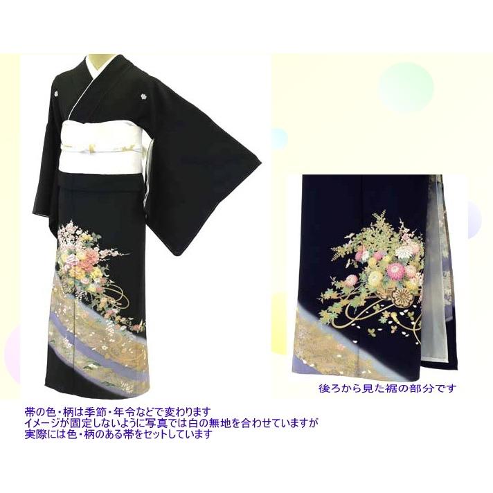 黒留袖レンタル ４８８番　２０点フルセットレンタル 往復送料無料 |  | 01